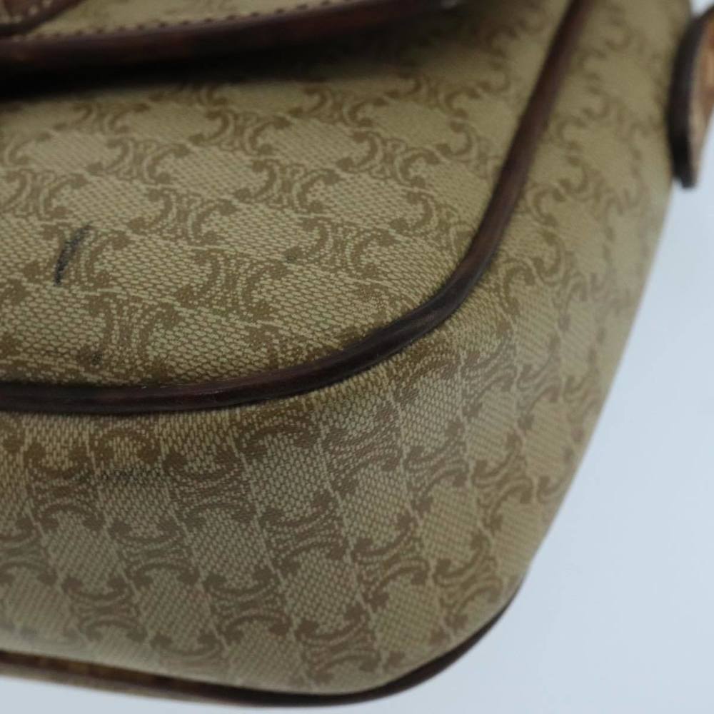 CELINE Macadam Canvas Shoulder Bag Beige Auth 104069 - Picture 9 of 16
